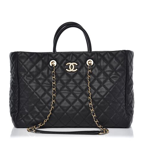 chanel shopper caviar|Chanel Coco Handle Shopping Tote Quilted Caviar Large.